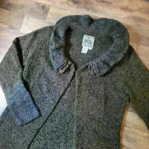 Curio Green Wool Blend Cardigan Sweater Size M